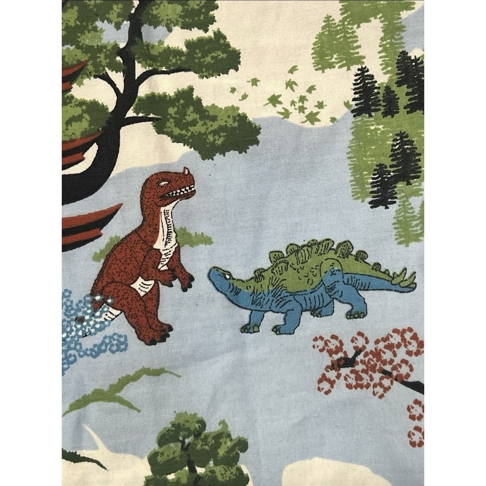 Firefly Lootwear Shirt Mens Medium Japanese Hawaiian Dinosaurs Pagoda Nature - Picture 8 of 11